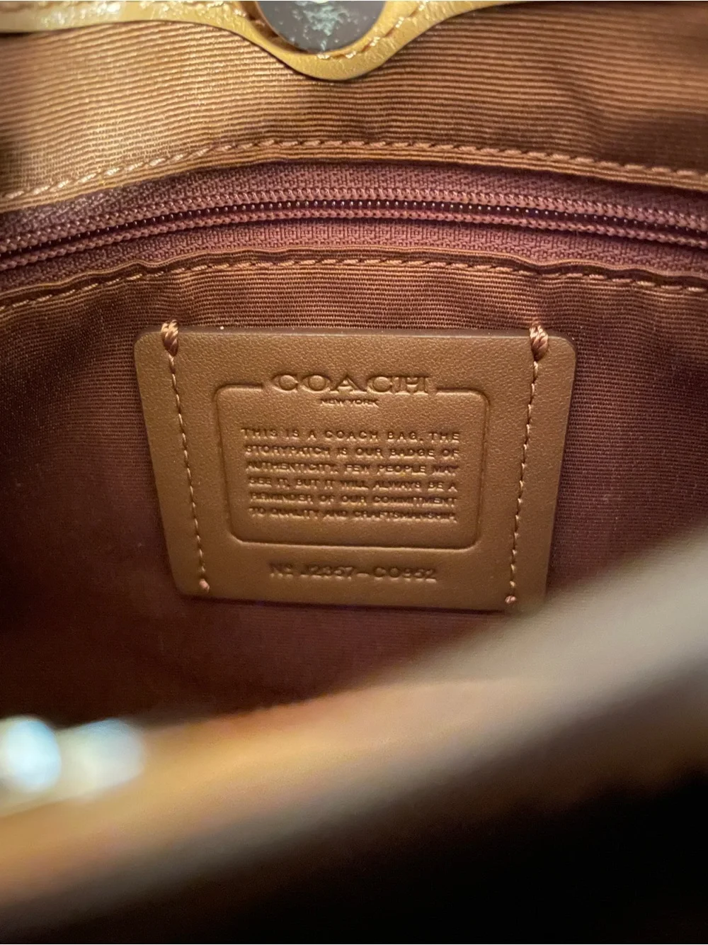 Coach Tan Smooth Leather Shoulder Hobo with Silver Logo